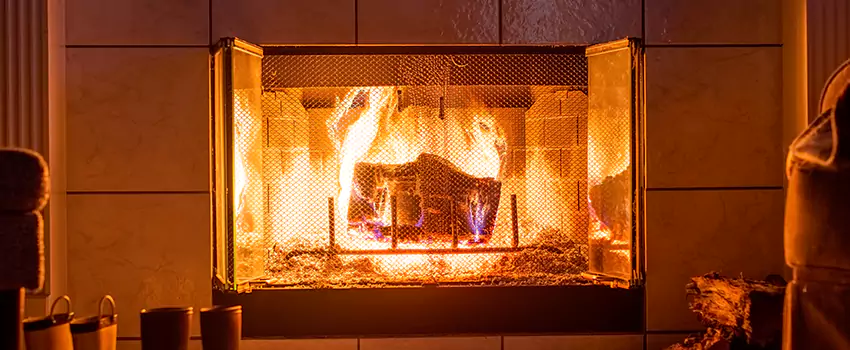 Mendota Hearth Landscape Fireplace Installation in Round Lake, Illinois
