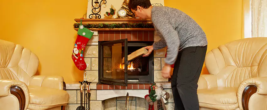 Rusted Metal Fireplace Restoration in Round Lake, Illinois